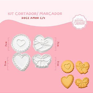 Kit Cortador / Marcador Doce Amor c/ 4