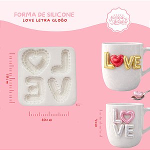 Molde de Silicone Love Letra Globo