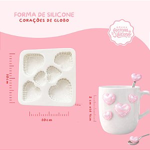 Molde de Silicone Corações de Globo