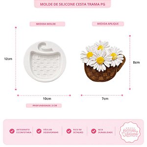 Molde de Silicone Cesta Trama PG