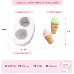 Molde de Silicone Casquinha de Baunilha