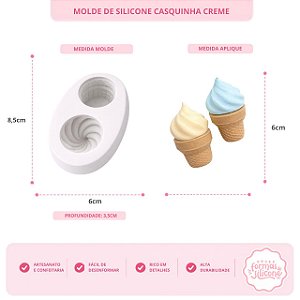 Molde de Silicone Casquinha Creme