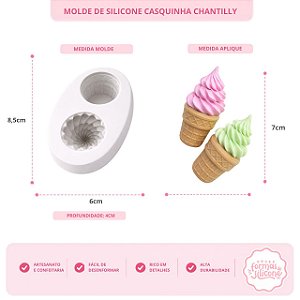 Molde de Silicone Casquinha de Chantilly