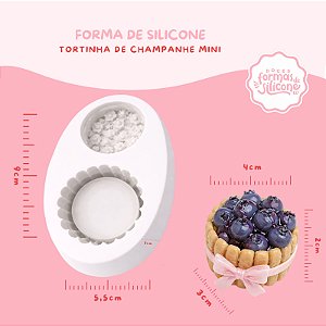 Molde de Silicone Tortinha de Champanhe Mini