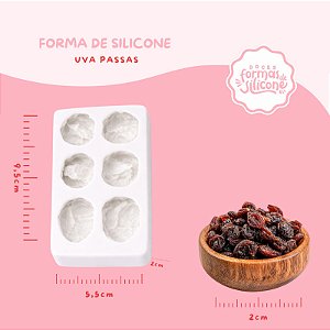 Molde de Silicone Uva Passas