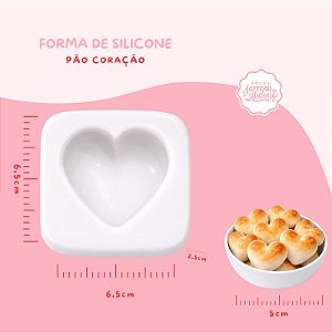 Molde de Silicone Pão Coração