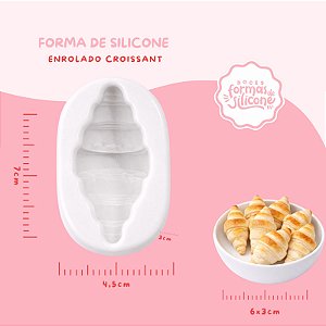 Molde de Silicone Enrolado Croissant