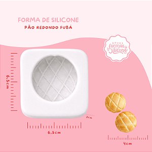 Molde de Silicone Pão Redondo Fuba