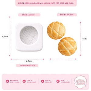 Molde de Silicone Pão Redondo Fuba