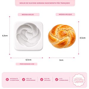 Molde de Silicone Pão Trançado