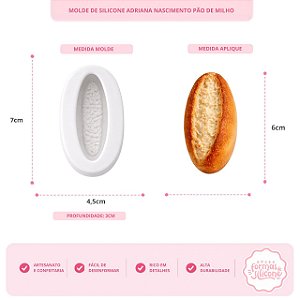 Molde de Silicone Pâo de Milho