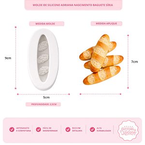 Molde de Silicone Baguete Siria