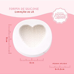 Molde de Silicone Coração de Lã