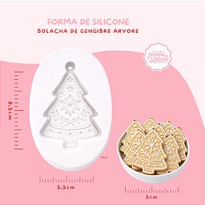 Molde de Silicone Bolacha de Gengibre  Arvore