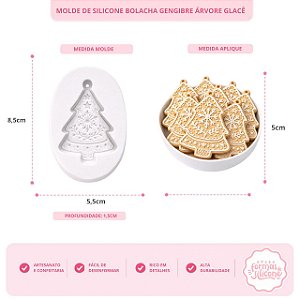 Molde de Silicone Bolacha de Gengibre Arvore