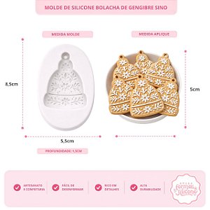 Molde de Silicone Bolacha de Gengibre Sino