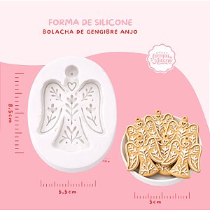 Molde de Silicone Bolacha de Gengibre Anjo