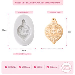 Molde de Silicone Bolacha de Gengibre Natal