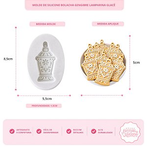 Molde Silicone Bolacha Gengibre Lamparina Glaçe