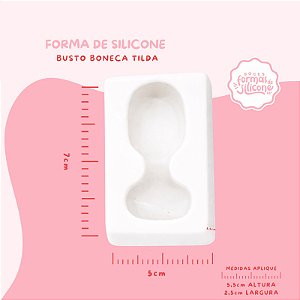 Molde de Silicone Busto Boneca Tilda