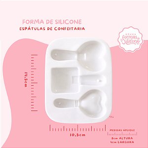 Molde de Silicone Espátulas de Confeitaria