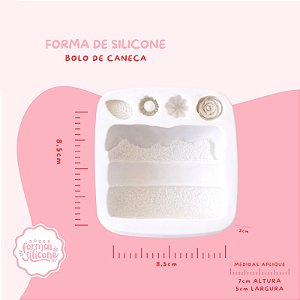 Molde de Silicone Bolo de Caneca