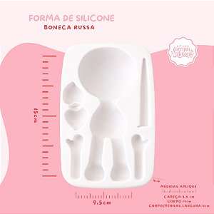 Molde de Silicone Boneca Russa