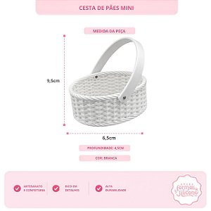 Cesta de Pães Mini cor Branca