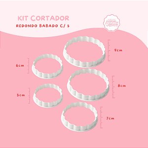 kit Cortador Redondo Babado com 5