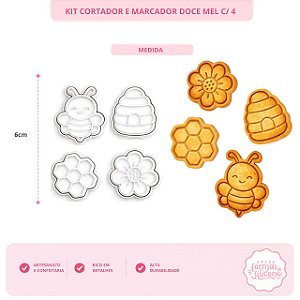 Kit Cortador / Marcador Doce Mel C/ 4