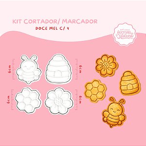 Kit Cortador / Marcador Doce Mel C/ 4