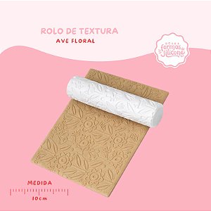 Rolo de Textura Ave Floral