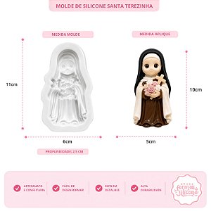 Molde de Silicone  Santa Terezinha
