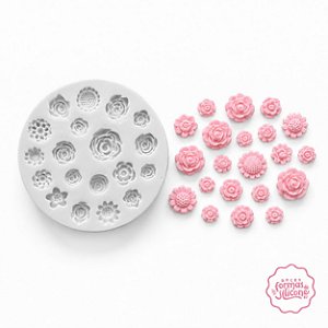 Molde de Silicone Florzinha Mini