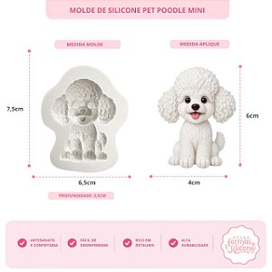 Molde de Silicone Pet Poodle Mini