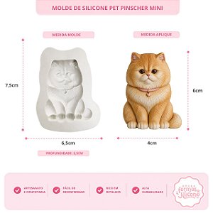 Molde de Silicone Pet Gato Persa MIni