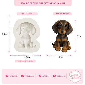 Molde de Silicone Pet Dachshund (Salsicha) MIni