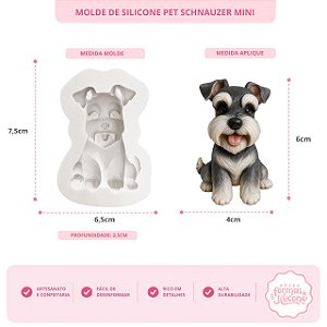 Molde de Silicone Pet Schnauzer Mini