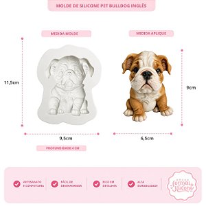 Molde de Silicone Pet Buldog Inglês