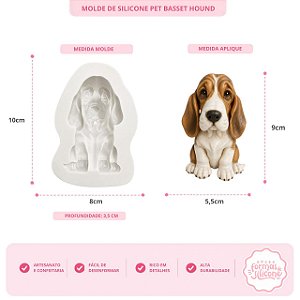 Molde de Silicone Pet Basset Hound