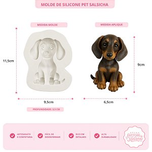 Molde de Silicone Pet Dachshund (Salsicha)