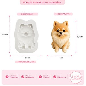 Molde de Silicone Pet Lulu da Pomerânia