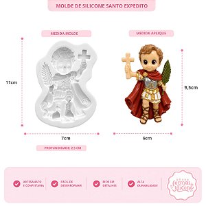 Molde de Silicone Santo Expedito