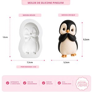 Molde de Silicone Pinguim