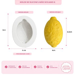 Molde De Silicone Limão Siciliano G