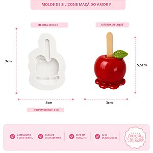 Molde De Silicone Maça Do Amor P