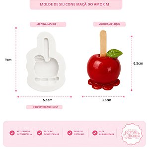 Molde De Silicone Maça Do Amor M