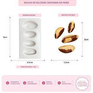 Molde De Silicone Castanha Do Pará