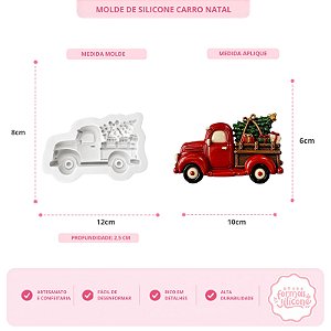 Molde de Silicone Carro Natal