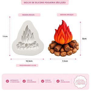 Molde de Silicone Fogueira São João